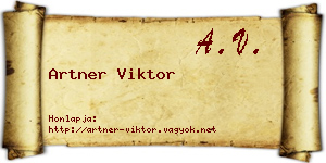 Artner Viktor névjegykártya