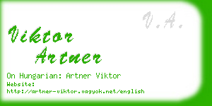 viktor artner business card